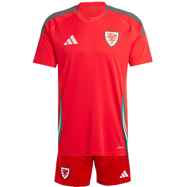 Wales 2024 Home Mini Kit Full Set Shirt & Shorts