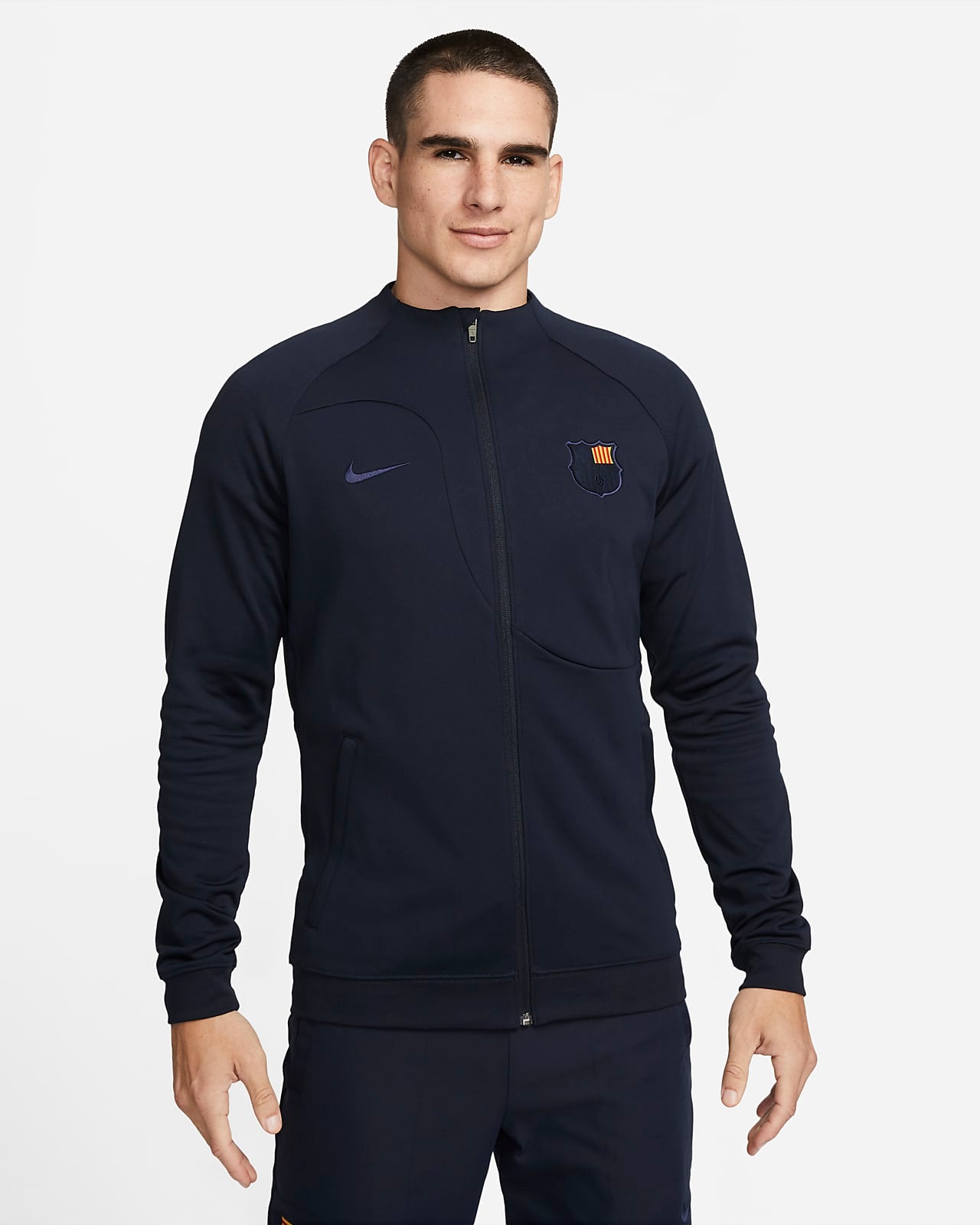 Barcelona Academy Pro Anthem Men's Nike Dri-FIT Soccer Full-Zip Jacket