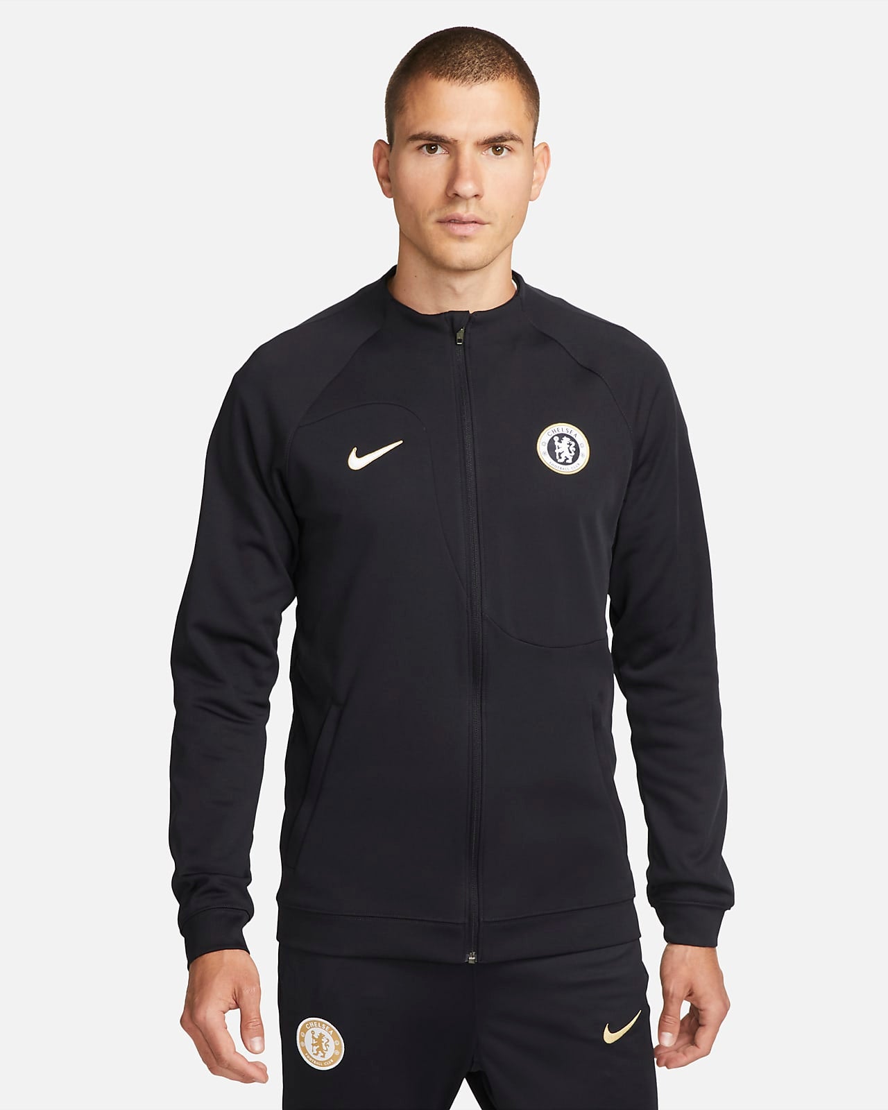 Chelsea FC Academy Pro Men's Nike Full-Zip Knit Soccer Jacket