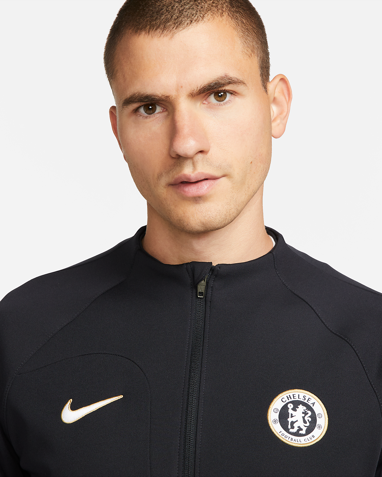 Chelsea FC Academy Pro Men's Nike Full-Zip Knit Soccer Jacket