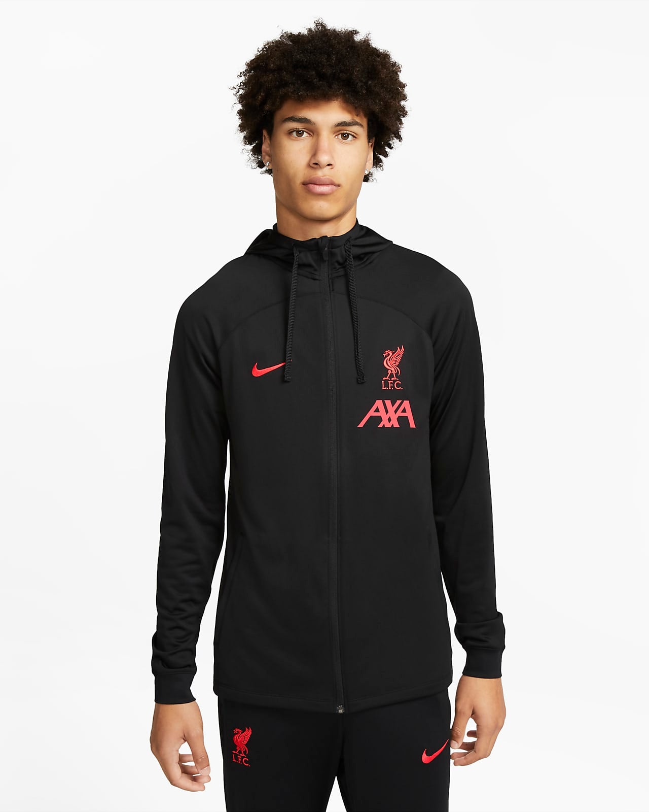 Liverpool FC Strike Away Men's Nike Dri-FIT Hooded Soccer Track Jacket